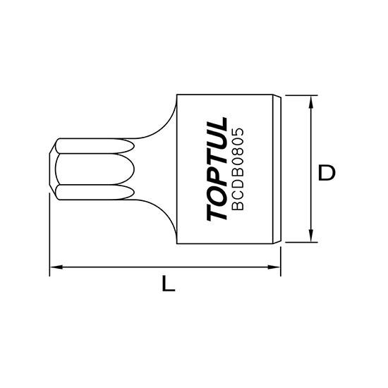 Tuýp đen lục giác 1/4
